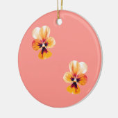 orange Stiefmütterchen Keramikornament (Links)