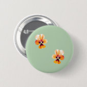 orange Stiefmütterchen Knopf Button (Vorne & Hinten)