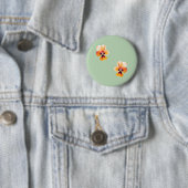 orange Stiefmütterchen Knopf Button (Beispiel)
