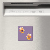 orange Stiefmütterchen Magnet (In Situ (Geschirrspüler))