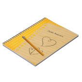 Orange Stift und Doodles Notebook Notizblock (Linke Seite)