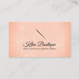 Orange Stilftige Nadelfäden Seamstress Nähen Visitenkarte