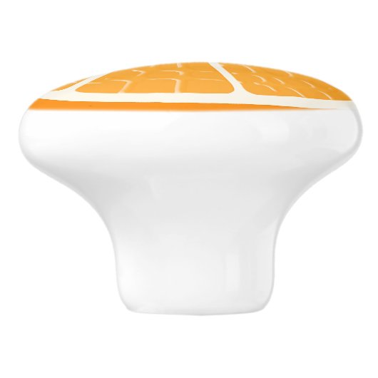 Orange-Stilisierte Fruchtscheibe Keramikknauf (Seitenansicht)