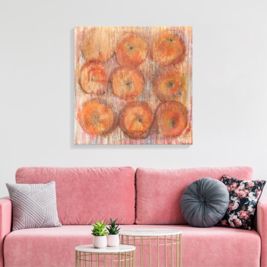 Orange Still Life Grosse Wand Art Canvas Print Leinwanddruck (Insitu (Wohnzimmer))