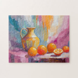 Orange Still Life Moderne beeindruckende Kunst Puzzle