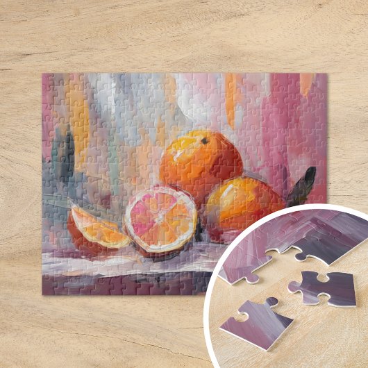 Orange Still Life Moderne beeindruckende Kunst Puzzle