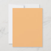 Orange Stilvolle Skripte Elegant Minimalistisch Mitteilungskarte (Rückseite)