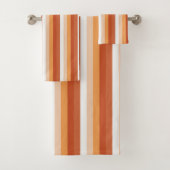 Orange Stipes Badhandtuch Set (Insitu)