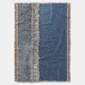 Orange Stitch, Double Denim Patch. Decke (Vorderseite Vertikal)