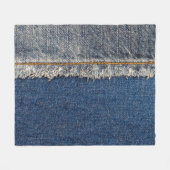 Orange Stitch, Double Denim Patch. Fleecedecke (Vorderseite (Horizontal))