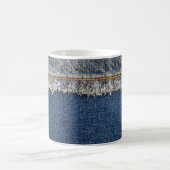 Orange Stitch, Double Denim Patch. Kaffeetasse (Mittel)
