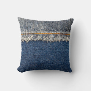 Orange Stitch, Double Denim Patch. Kissen