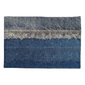 Orange Stitch, Double Denim Patch. Kissenbezug (Rückseite)