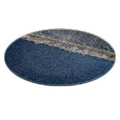 Orange Stitch, Double Denim Patch. Schneidebrett (Ecke)