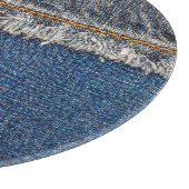 Orange Stitch, Double Denim Patch. Schneidebrett (Ecke)