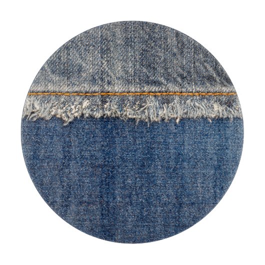 Orange Stitch, Double Denim Patch. Schneidebrett (Vorderseite)