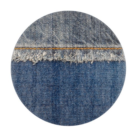 Orange Stitch, Double Denim Patch. Schneidebrett (Vorderseite)