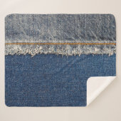 Orange Stitch, Double Denim Patch. Sherpadecke (Vorderseite (Horizontal))