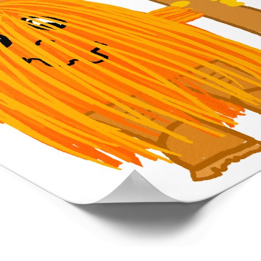 Orange-Stopp-Wasserverschmutzung Poster (Ecke)