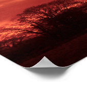 Orange Stormy Sky Poster (Ecke)