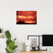 Orange Stormy Sky Poster (Heimbüro)