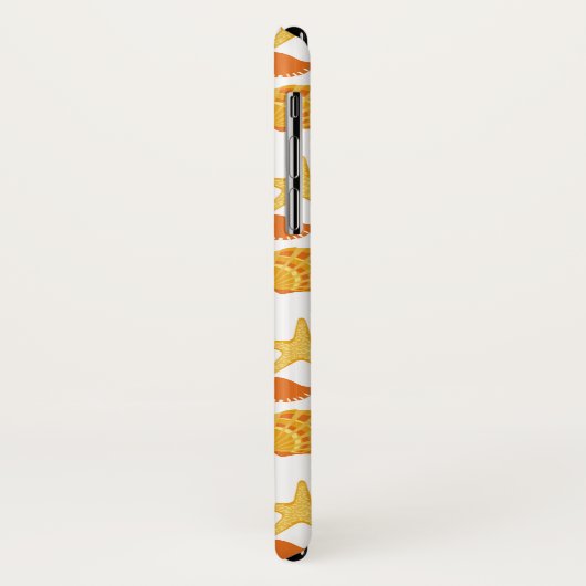 Orange Strand-Muschel-Muster Case-Mate iPhone Hülle (Hinten/Links)