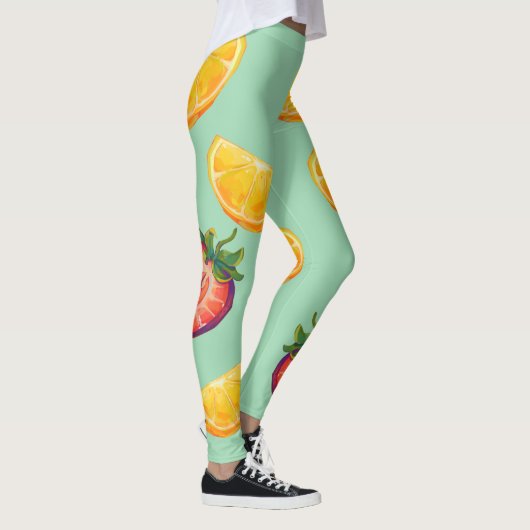 Orange, Strawberry vitamines Leggings (Rechts)