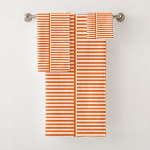 Orange Streifen Badhandtuch Set