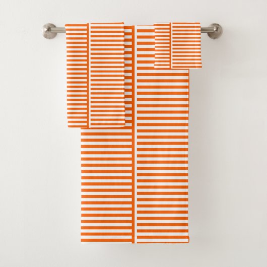 Orange Streifen Badhandtuch Set (Insitu)