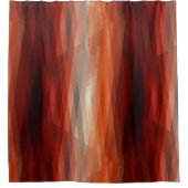 Orange Streifen Duschvorhang (Vorderseite)
