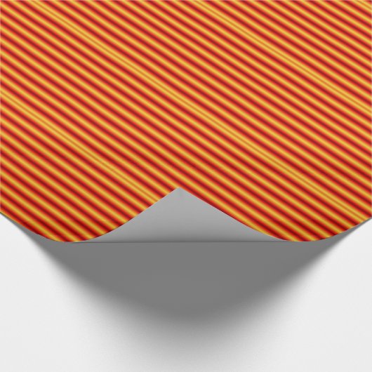 Orange Streifen Geschenkpapier (Ecke)