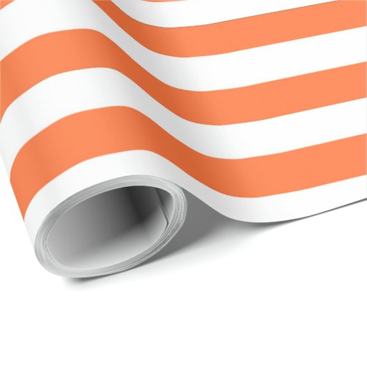 Orange Streifen Geschenkpapier (Rolleneckpunkt)