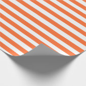 Orange Streifen Geschenkpapier (Ecke)