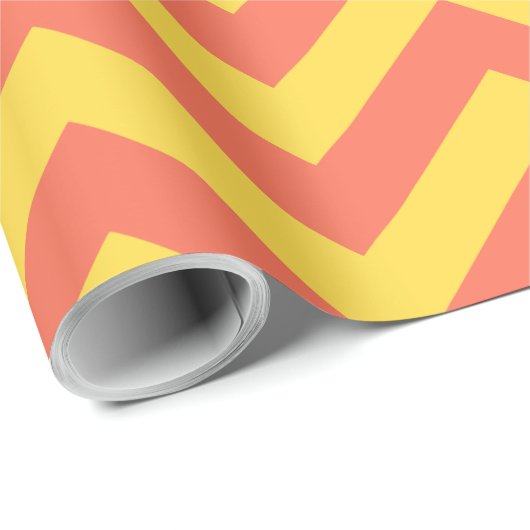 Orange Streifen Geschenkpapier (Rolleneckpunkt)