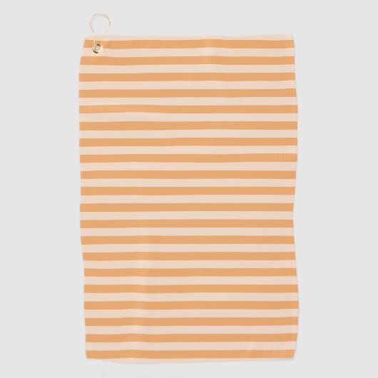Orange Streifen Golfhandtuch (Vorderseite)