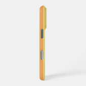 Orange Streifen Grüner Quirkiger Smiley iPhone Hülle (Rechte Seite)