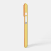 Orange Streifen Grüner Quirkiger Smiley iPhone Hülle (Linke Seite)