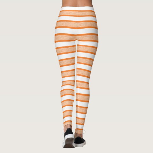 Orange Streifen Leggings (Rückseite)