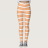 Orange Streifen Leggings (Vorderseite)