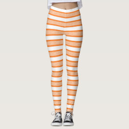 Orange Streifen Leggings
