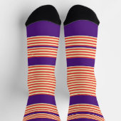 Orange Streifen Lila Socken (Oben)