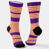 Orange Streifen Lila Socken (Gewinkelt)