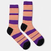 Orange Streifen Lila Socken (Rechts)