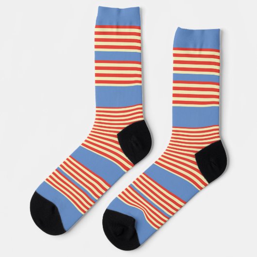 Orange Streifen lt Blue Socken (Linkes Detail)