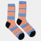 Orange Streifen lt Blue Socken (Rechts)