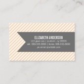 Orange Streifen-Muster Visitenkarte (Vorderseite)