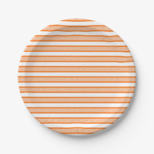 Orange Streifen Pappteller