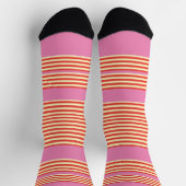 Orange Streifen pink Socken (Oben)