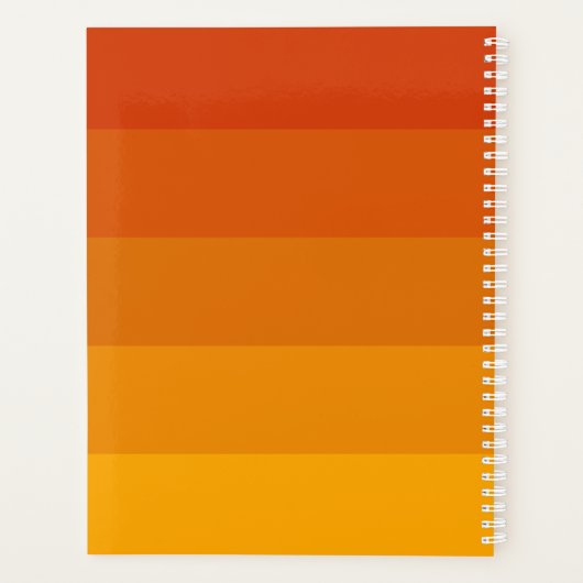 Orange Streifen Planer (Rückseite)