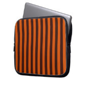 Orange Streifen Retro Stil anpassen! Laptopschutzhülle (Vorderseite Links)